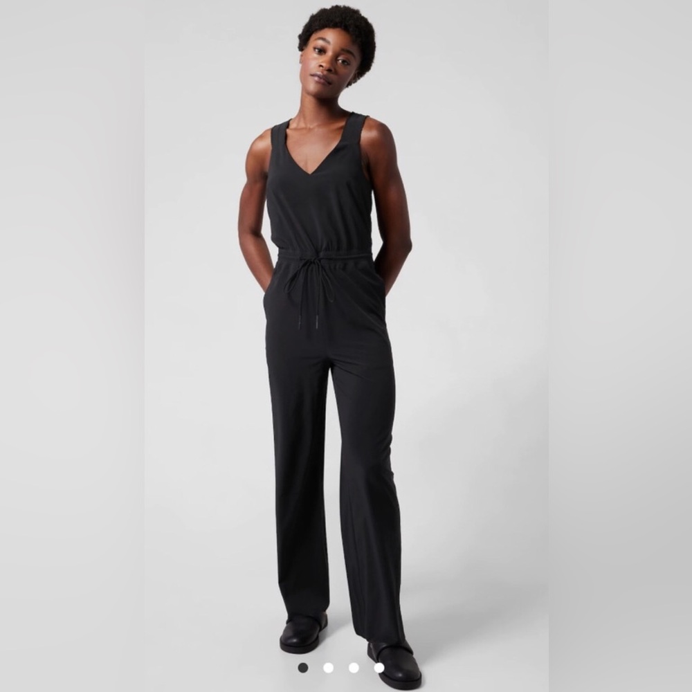 Athleta V-Neck Black Jumpsuit